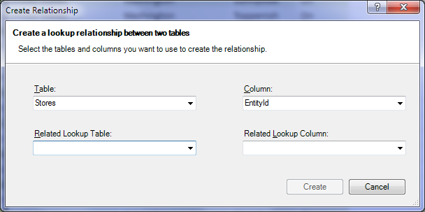 creating a relationship in power pivot